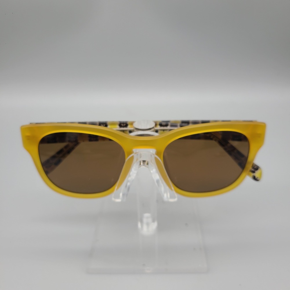 Orla Kiely OK008 Amber Yellow Stem Print Square Sunglasses 50-19-145
